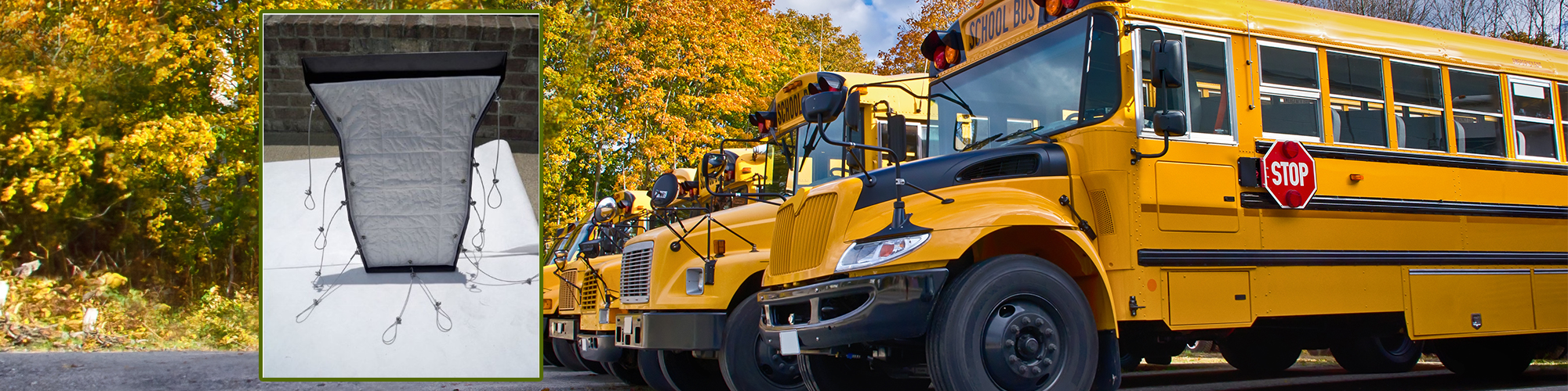 School Bus Fleet with Oil Diaper